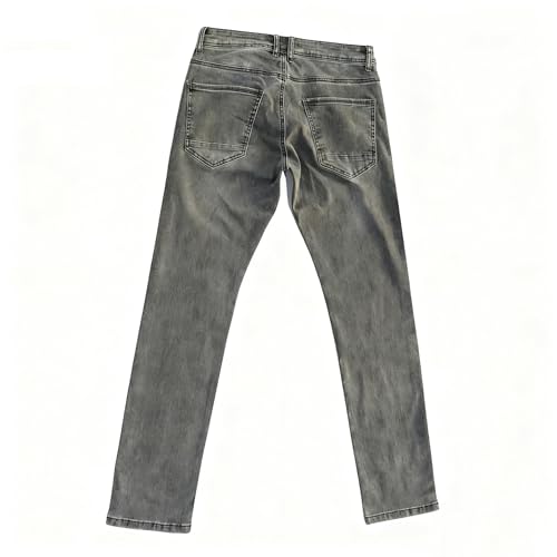 Men's Mid-Rise Slim Fit Skinny Jeans Casual Washed&Distressed Denim Pants Small Leg Pants Fashionable Tapered Leg Jeans2
