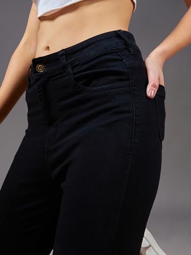 Image of Miss Chase Women's Skinny Fit High Rise Regular Length Denim Stretchable Jeans