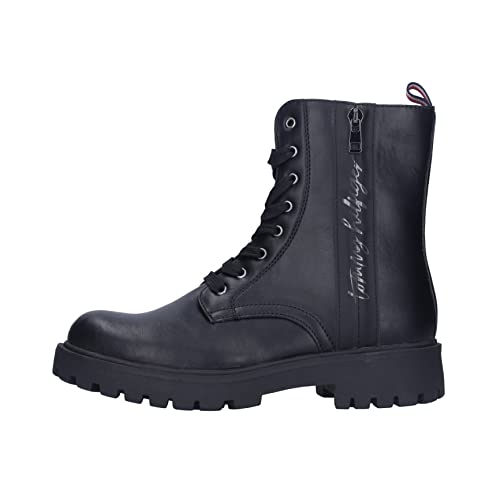 Tommy Hilfiger Mädchen Stiefel Schuhe Lace-Up Boots Logoschriftzug...
