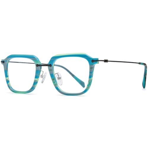 Image of FONEX Acetate Titanium Glasses Frame Men 2024 New Square Eyeglasses Spectacles Eyewear F85843