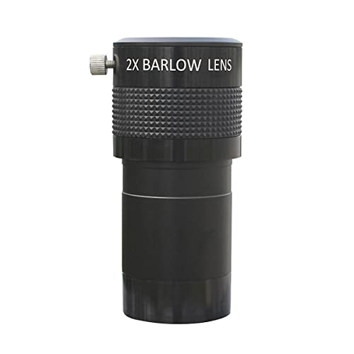 Lente de 2 pulgadas 2X con cuerpo de aluminio y adaptador para telescopio astronómico
