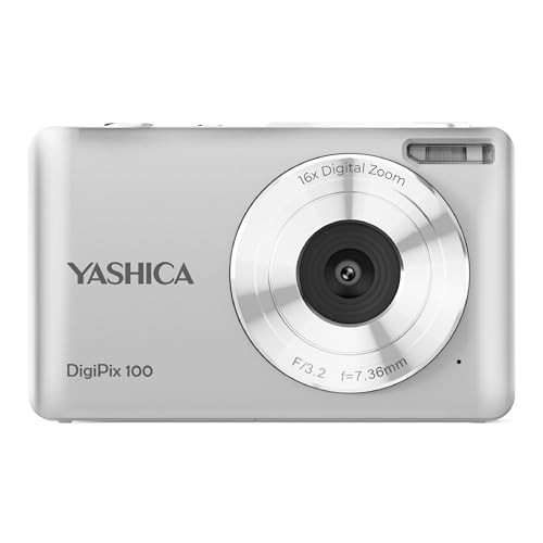 Amazon | Yashica DigiPix 100 44MP フルHDデジタルカメラ-シルバー