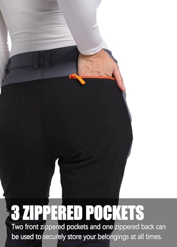 Women's Snow Ski Pants Fleece Lined Winter Outdoor Waterproof Insulated Warm Softshell Hiking Cargo Pants3