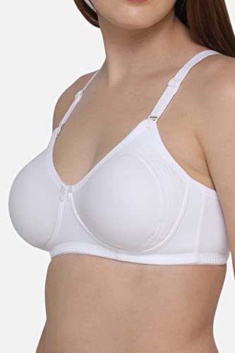 Image of INTIMACY LINGERIE Women's Cotton Brassiere | Non-Padded | Non-Wired | Full Coverage | Shaper Panel with Side Support Regular Bra | 1 Piece | (Def C P)