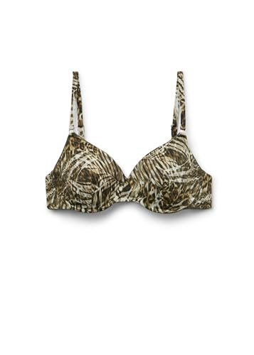 Woman's Push Up Swimsuit Top Tropical Animalier