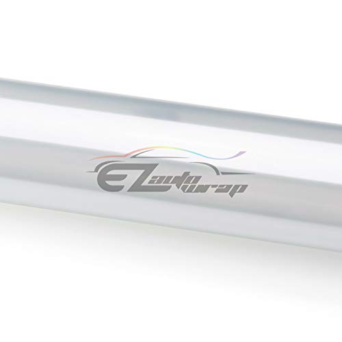 Ezauto Wrap Free Tool Kit 12"X60" (1Ft X 5Ft) Glossy Clear Transparent Headlight Taillight Fog Light Side Marker Vinyl Tint Film Self Adhesive #TOP2
