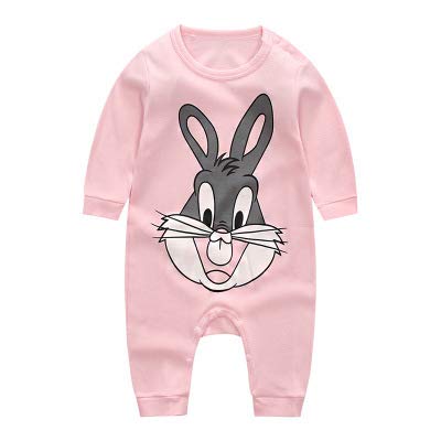 Baby Infant Romper Pyjama Winter Toddler Cartoon Pink Rabbit Outfit Jumpsuit Clothe set Long Sleeve Soft Dress Sleepsuit Onesies Body Suit Full Sleeve Gift Set (0 to 3 Months)