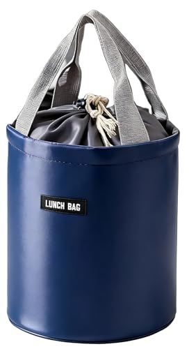 Joolxxo スープジャー ランチバッグ 6l お弁当 保冷バッグ 大容量 断熱袋 厚手保温バッグ ランチトートバッグ 保温バッグ 通勤 通学 ピクニック 仕事 オフィス 旅行用 男女兼用 (ブルー)