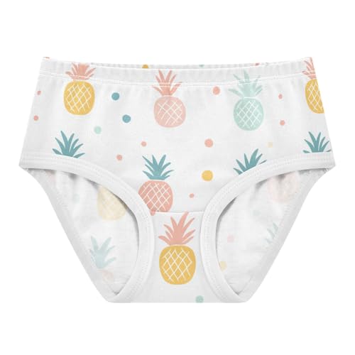 Wusikd Cute Pineapples Girls' Underwear Cotton Colors Girls Briefs Soft Toddler Underwear 2T
