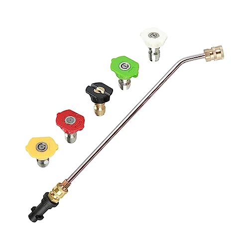 Varita de extensión para lavadora a presión, lanza de pulverización en ángulo de 90 grados/30 grados para Karcher K2 K3 K4 K5 K6 K7, con 5 boquillas de pulverización (30 grados)
