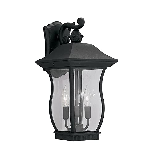 Designers Fountain 2722-BK Chelsea Outdoor Wall Lantern Sconce, 18.25