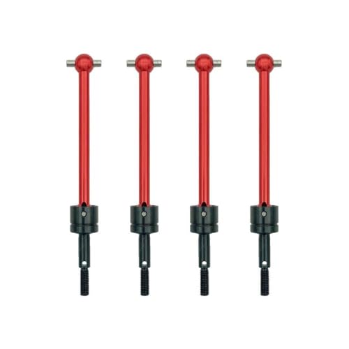 4 PCS���^�����j�o�[�T���h���C�u�V���t�g64mm RC CAR���f���ƌ݊����̂���DT03 TT02B TT-02B�A�t�^�[�}�[�P�b�g����(Red)