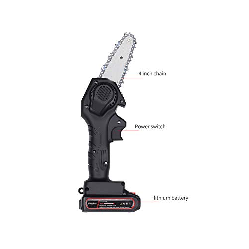 MOTOKER Battery Lopper Cordless Chainsaw, 4 inch Electric Lopper Chain Saw with 2AH Lithium Battery