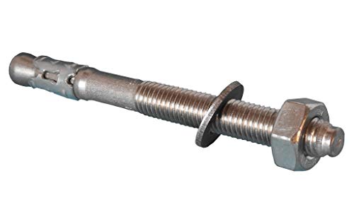 Acero Inox. Brida Guarniciones Tapas Conector Elementos Decorativos Arcos Material de Montaje Barandilla Pasamano - Anclaje para Carga Pesada V2a 8 X 90mm, Kleber/Schrauben