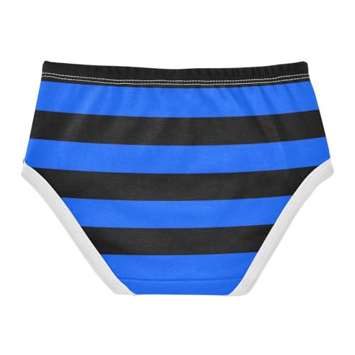 Black Blue Stripe Toddler Girls's Underwear 2T2