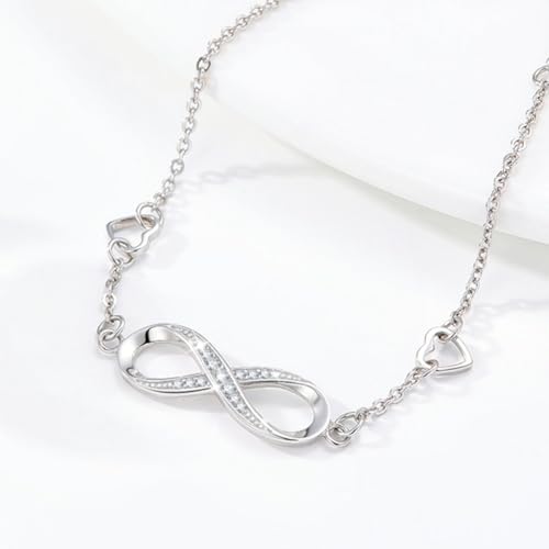 Sterling Silver Infinity Bracelets for Women Silver Bracelet for Women Infinity Bracelet Christmas Bracelets Women Gifts for Wife Mom Daughter4