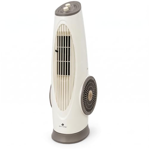Image of SKYTONE Tower Fan For Room Bladeless, 90 Oscillation & Swivel Action, Knob Control Panel With 3 Speeds, Powerful and Quiet Airflow, Aromatherapy Fan for Home, Office, Kitchen