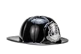 COLLECT PRESENT Deluxe Firefighter Helmet for Adults - Authentic Fire Chief Hat Design - Made from Sturdy Plastic - One Size Fits Most Adults for Costumes (Black)