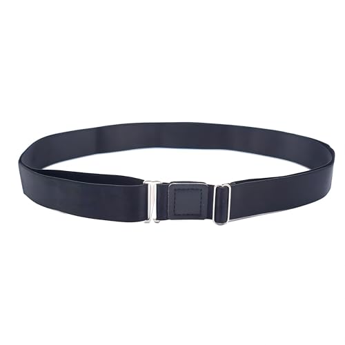 Sndperiexam Cinto preto, cinto ajustável, estilo camisa para mulheres/homens, acessórios, Preto, 1