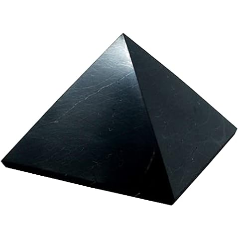 Heka Naturals Pirámide de Shungite Pulida Cristal de Piedra Negra Cover