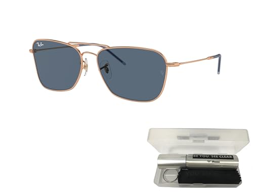 Ray-Ban RBR102S Sunglasses Bundle: RBR 102S CARAVAN REVERSE 92023A Caravan Reverse Rose Gold Dark and Eyewear Cleaning Kit2
