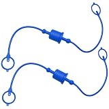 vibedor 2 Set ISO A Hydraulic Coupler, 1/2' Male Dust Cap Female Plug Cover, Quick Disconnects Port Plug Fittings for Equipment(Blue)