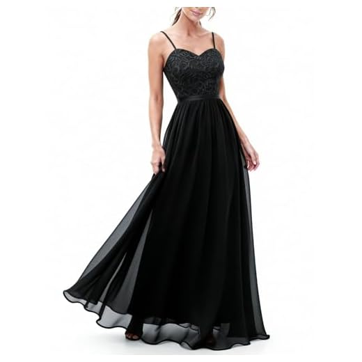 DRESSTELLS Vestidos de noche elegantes para bodas, festivos, vestido de baile, vestido de novia, vestido de dama de honor, vestido de dama de honor con tirantes delgados, vestidos de consagración