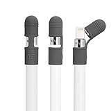 3 pcs Premium Silicone Pencil Cap Holder Saver for Apple Pencil (Gray)