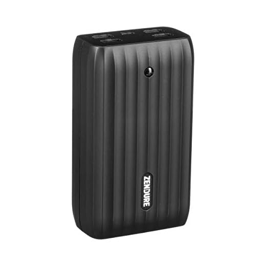 Zendure X6 USB-C Hub und Powerbank 20000mAh, Externer Akku mit 45W Power Delivery & QC3.0 und LED Disply, 5-Port Output Akkupack für MacBook, iPhone, Samsung Galaxy, Smartwatch, Kopfhörer usw.-Schwarz