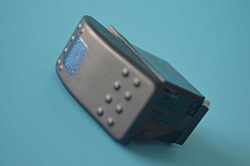 Amarine Made 12V 20 Amp Waterproof Led On/Off Boat Marine Spst 3P Rocker Switch With Light (Blue) #TOP2