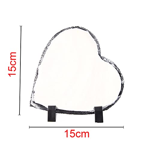 Shumei Personalized Custom Slate Photo Frame, Custom Photo, Heart Shaped Picture Frame, Retain The Original Stone Style, Is The Best Gift For Holiday Gifts #TOP1