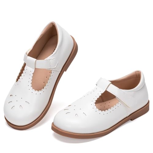Frank Mully Girls Flats Mary Jane Shoes Round Toe Dress Shoes School Oxford Flats for Toddler/Little Kid2
