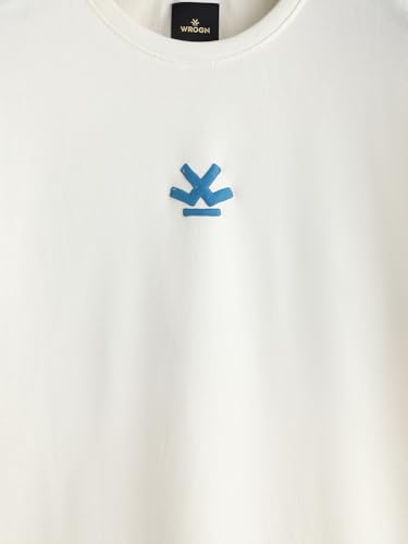 Image of WROGN Men's Pure Cotton T-Shirt | Puff Print | Oversized Fit