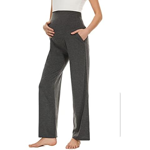 Ecavus Women's Maternity Palazzo Lounge Pants Cover