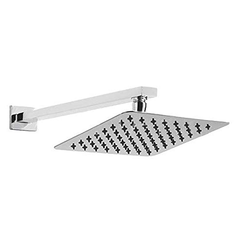 SBD Ultra Thin SS Square 200mm (8"X8") Rain Shower with 450mm (18") Long SS Square Shower Arm Combo (Steel Grade 302, Silver) (B071LSPMW2) Amazon Price History, Amazon Price Tracker