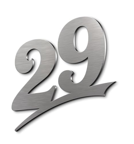 Numéro de maison 29 en acier inoxydable 30 cm design Pays de Galles