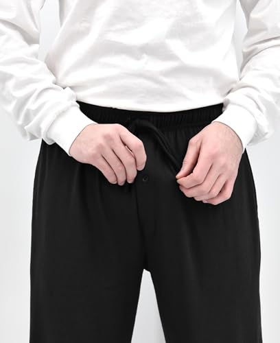 Image of Andrew Scott Men's Cotton Lounge Pants | Multi Packs & Colors | Soft & Light Drawstring Yoga & Sleep PJ Bottoms