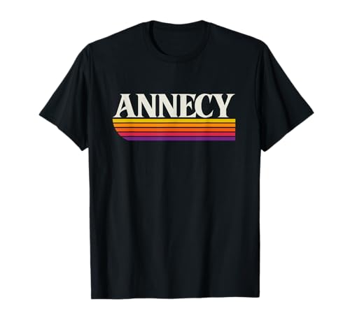 Annecy Francia Retro Gráfico Camiseta