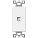 Enerlites 6505-W Single F-Type Coax Cable Wall plate by Coaxial Coupler Adapter, Molded-in Voice and Audio/Video (Female to Female), White, Datacom Wall Jack Barrel Connector