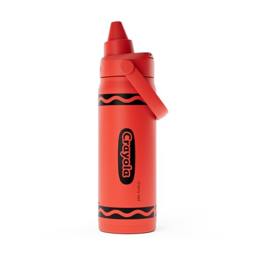 Image of CamelBak Crayola Chug Insulated Stainless Steel Water Bottle, Cold Retention Design with Spill Resistant Chug Lid for Everyday Hydration, 16oz, Cherry Red