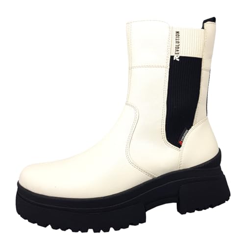 Rieker Damen Winter Boots, White, 38 EU