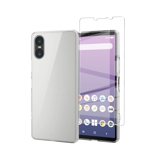 【1+1入り】対応 Xperia 1 VI 用の フィルム 強化ガラス 液晶保護フィルム+透明 TPU ケース 日本旭硝子素材採用 SO-51E SOG13 XQ-EC44 用の ガラスフィルム 硬度9H 耐衝撃 撥油性 高透過 飛散防止 Xperia 1
