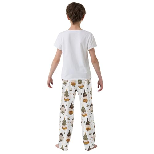 Gnome and Star Boys Long Pants Soft Trousers Elastic Waist Kids Lounge Bottoms with Pockets S-XL3