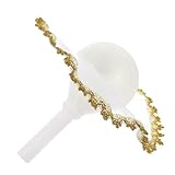 FIXOSHEE Soporte para Novia con Espuma Semiesférica de Collar Dorado y Mango Accesorios DIY para Bodas Duchas Nupciales y Fiestas de Compromiso