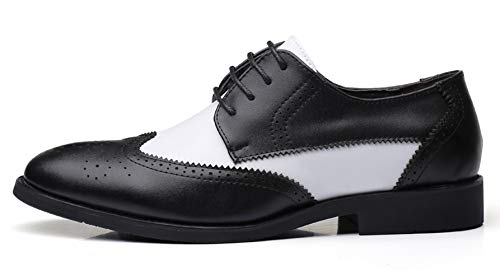 Santimon Men's Wingtip Oxford Classic Modern Formal Lace Up Dress Shoes3