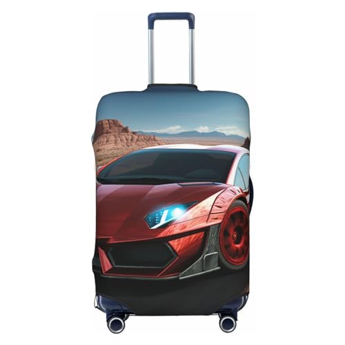 Luggage Cover Red Race Car Travel Luggage Covers Thicker Elastic Suitcase Cover Dustproof Baggage Cover Scratch-Resistant Suitcase Cover Protector Fit 18-32 Inch Luggage Large