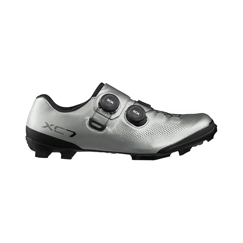 Zapatillas de ciclismo Shimano XC703 unisex talla 42 color plata para MTB