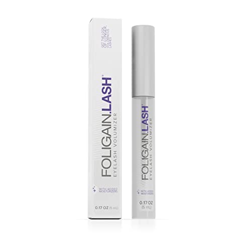 Foligain.Lash Eyelash Volumizer | Lash Enhancing Serum | Easy-To-Apply & Non-Irritating Eyelash Lengthener, 0.17 Oz
