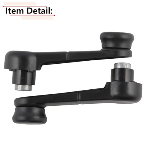 Image of RLB-HILON 1Pair Window Crank Handle Compatible with Ford Lincoln and Mazda Models, for E-Series F-Series Super Duty Excursion Ranger Mark LT B2300 B2500 B3000 B4000, Black Color