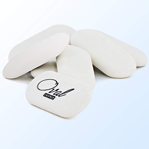 Emraw White Oval Soft Pencil Mark Eraser Rubber For School, Office, Art, Drawing (4-Pack) #TOP3